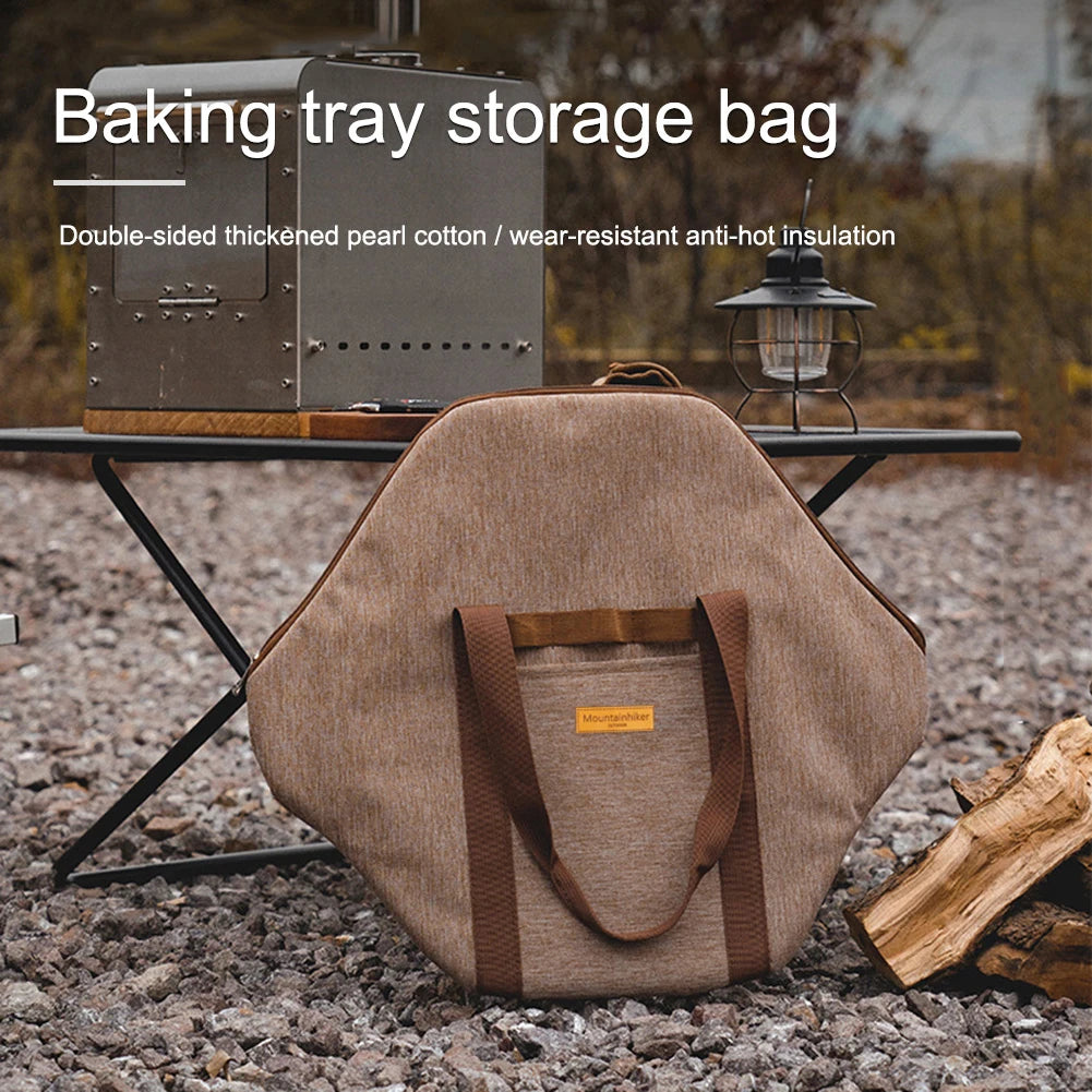 Camping Cast Iron Pot Bag Carrier Portable Barbecue Tray Frying Pan Organizer Large-capacity Protection Picnic Camping Supplies