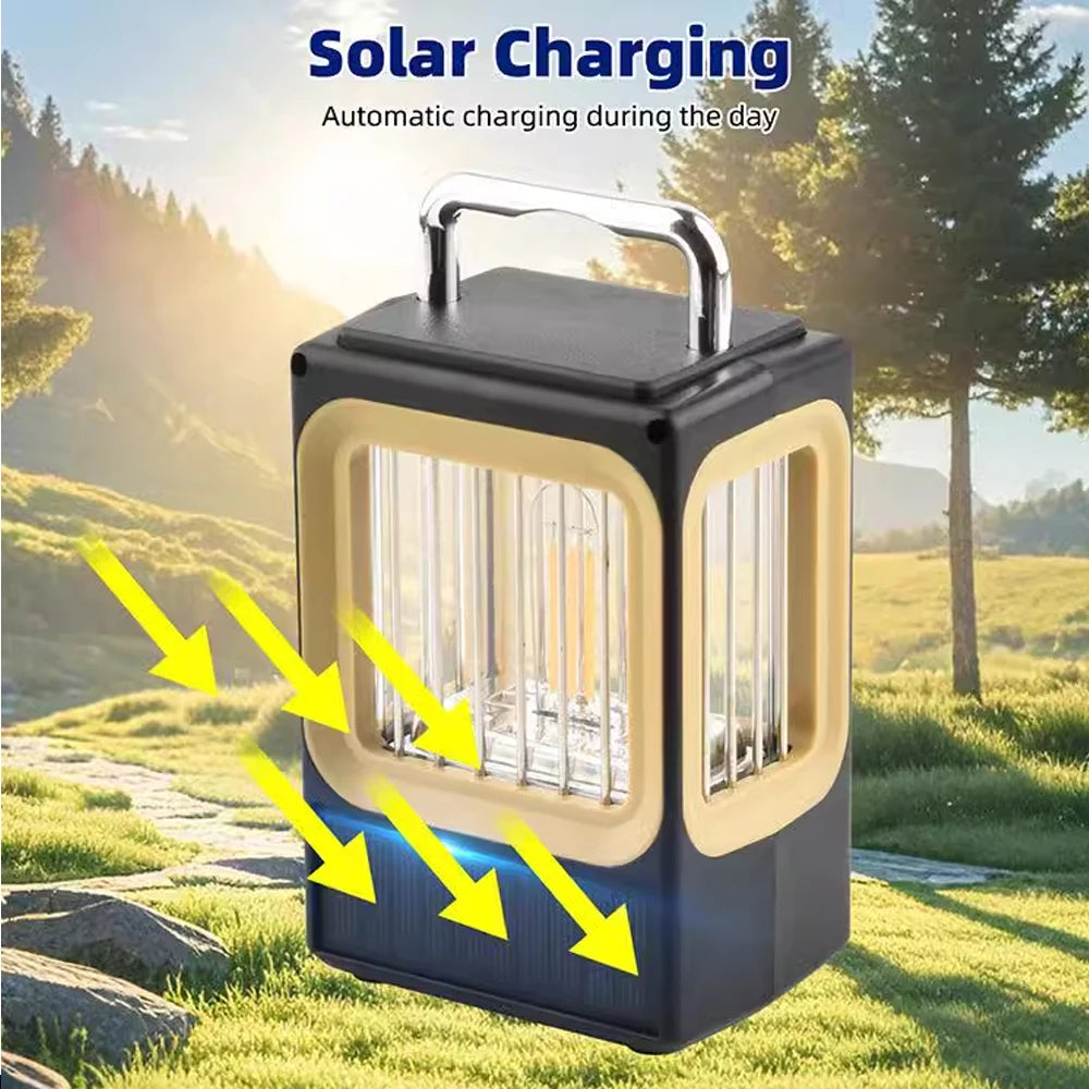 LED Rechargeable Flashlight Camping Lantern 5 Modes Super Bright Portable Hanging Tent Lamp Waterproof Hiking Fishing Outdoor