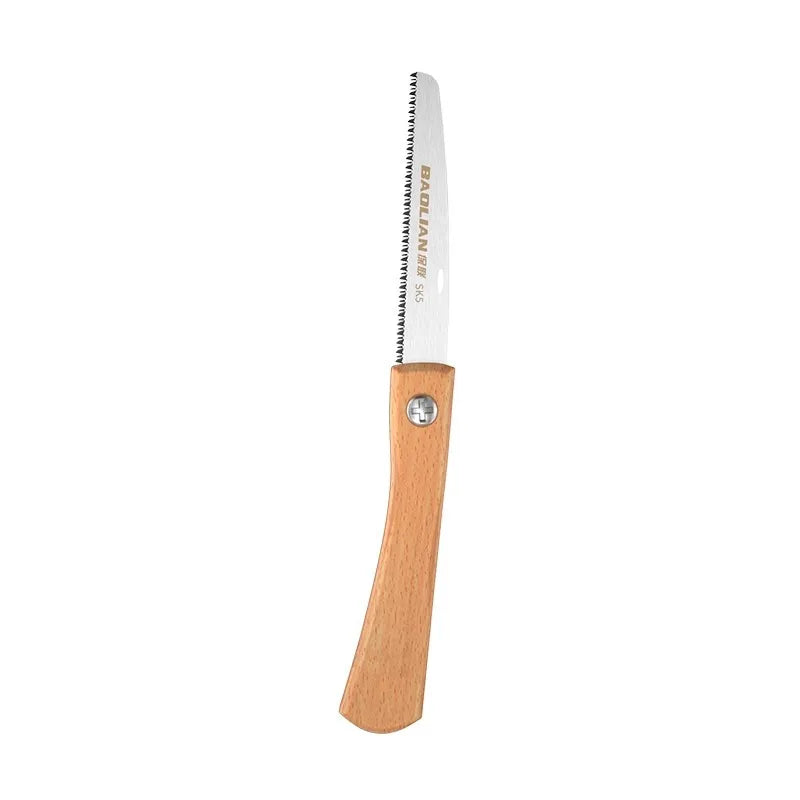 Mini Folding Manual Saw Non-slip Wooden Handle Pull Foldable Saw Flush Cut Trim Saw for Handsaw Woodworking Plastic Cutting Tool