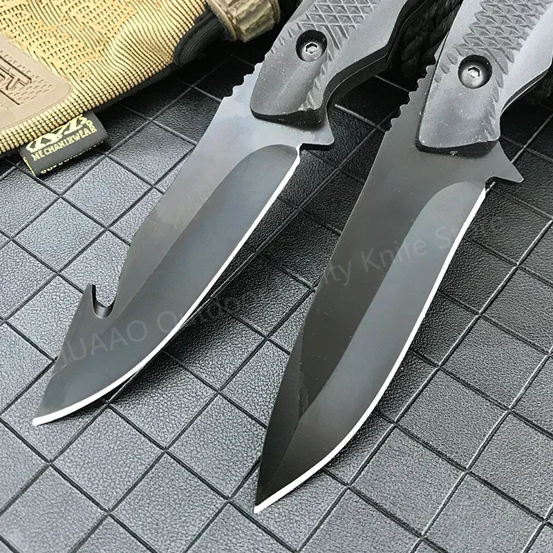 Survival Fixed Blade Knife High Hardness 5Cr13Mov Blade ABS Handle Military Tactical Outdoor Knife EDC with Sheath Hunting Tool