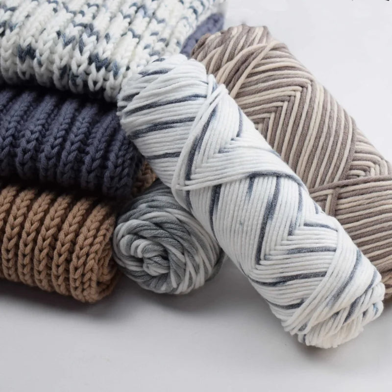 100g/pcs Chunky Yarn Wool Blends for Hand Knitting Handmade DIY Woven Scarf Thread Valentine's Cotton Gift Scarf Sweater Hats
