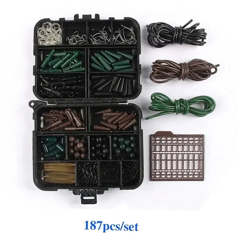 Articulos De Pesca Carp Fishing Tackle Kit Anti Tangle Sleeves Hook Stop Beads Swivels All for Fishing Goods Accessories
