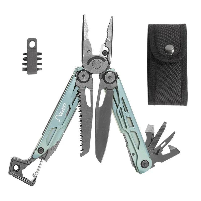 DAKOYU DKShadow Multitool Camping Pliers with Emergency Whistle -8 Color Compact Outdoor Tool, Suitable for Hiking and Camping