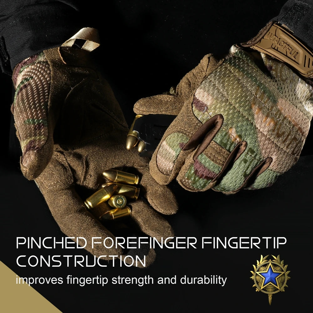 TouchScreen Tactical Gloves Camouflage Paintball Shooting Airsoft Combat Hunting Shock-proof Full Finger Glove Bicycle Men Women