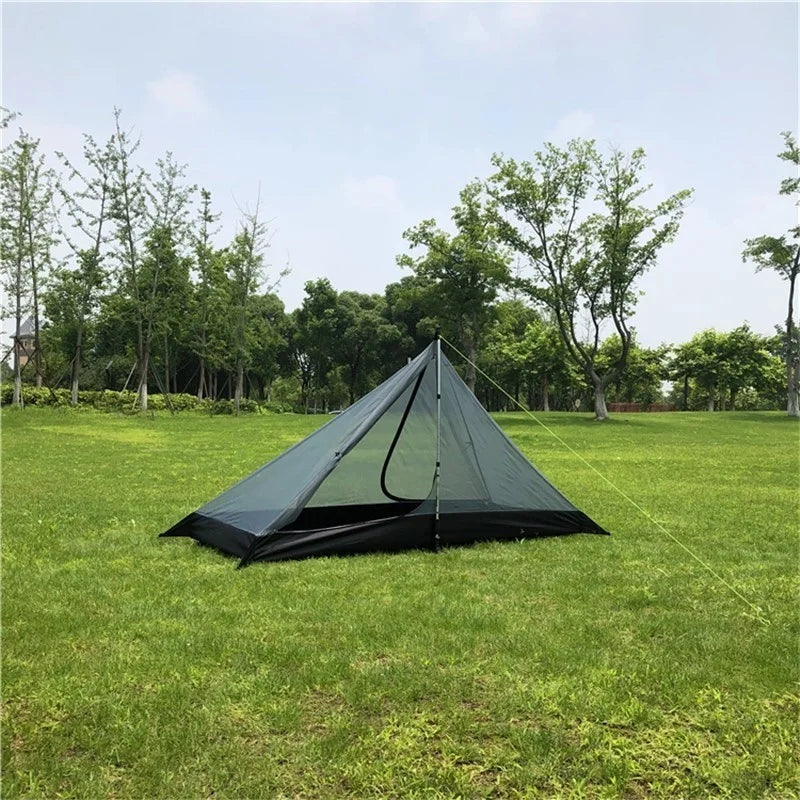 Single Person Ultralight Camping Tent Separated Dual Layer Outdoor Mesh Tent One Room One Hall 4 Season Tent for Beach Travel
