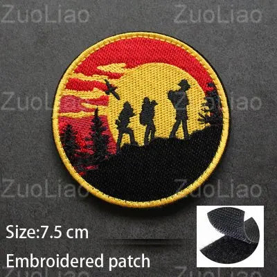3D Embroidery Creative Gold Coins and Stereo Eagles Armband No Signal Woven With Hook Loop For Backpack Clothing Custom Patch