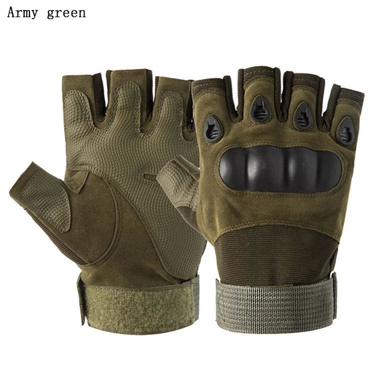 Fitness Anti Slip Cycling Gloves, Wear-resistant Outdoor Tactical Sports Climbing Half Finger Gloves