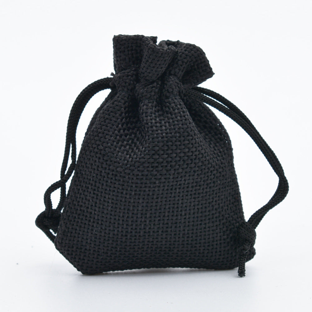 5pcs Multisize Jute Burlap Linen Drawstring Bag Christmas Halloween Gift Bags Wedding Birthday Party Candy Chocolate Packing Bag
