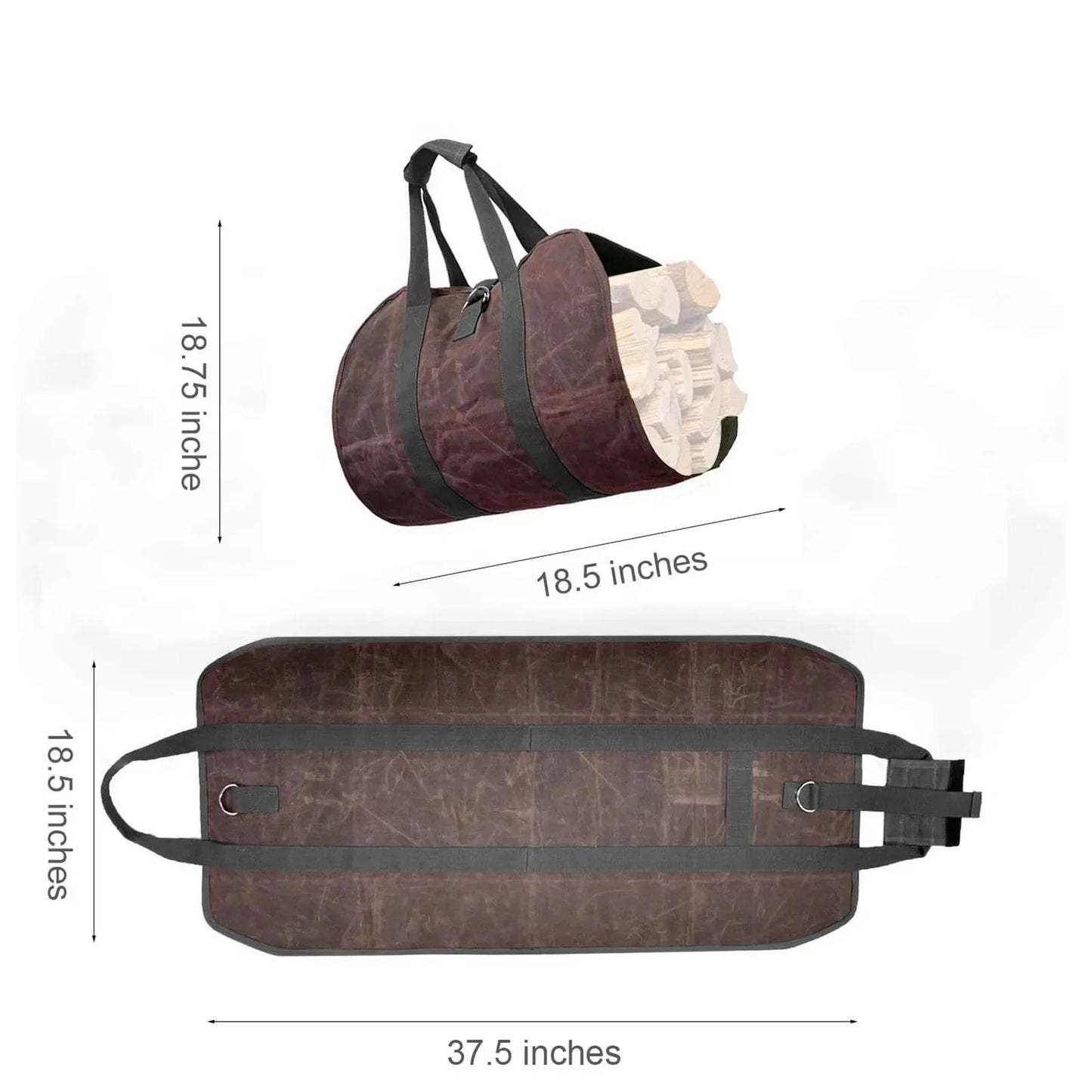 Tote Firewood Storage Bag Supplies Supersized Canvas Firewood Carrier Log Carrying Bag Handbags Wood for Log Carrier Fireplace