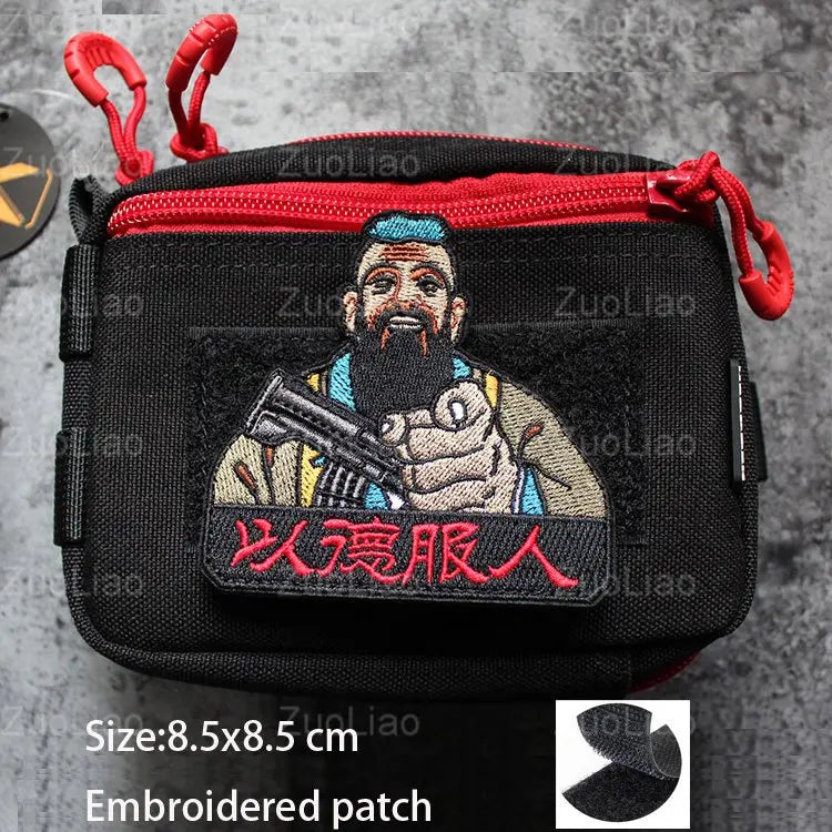 3D Embroidery Creative Gold Coins and Stereo Eagles Armband No Signal Woven With Hook Loop For Backpack Clothing Custom Patch