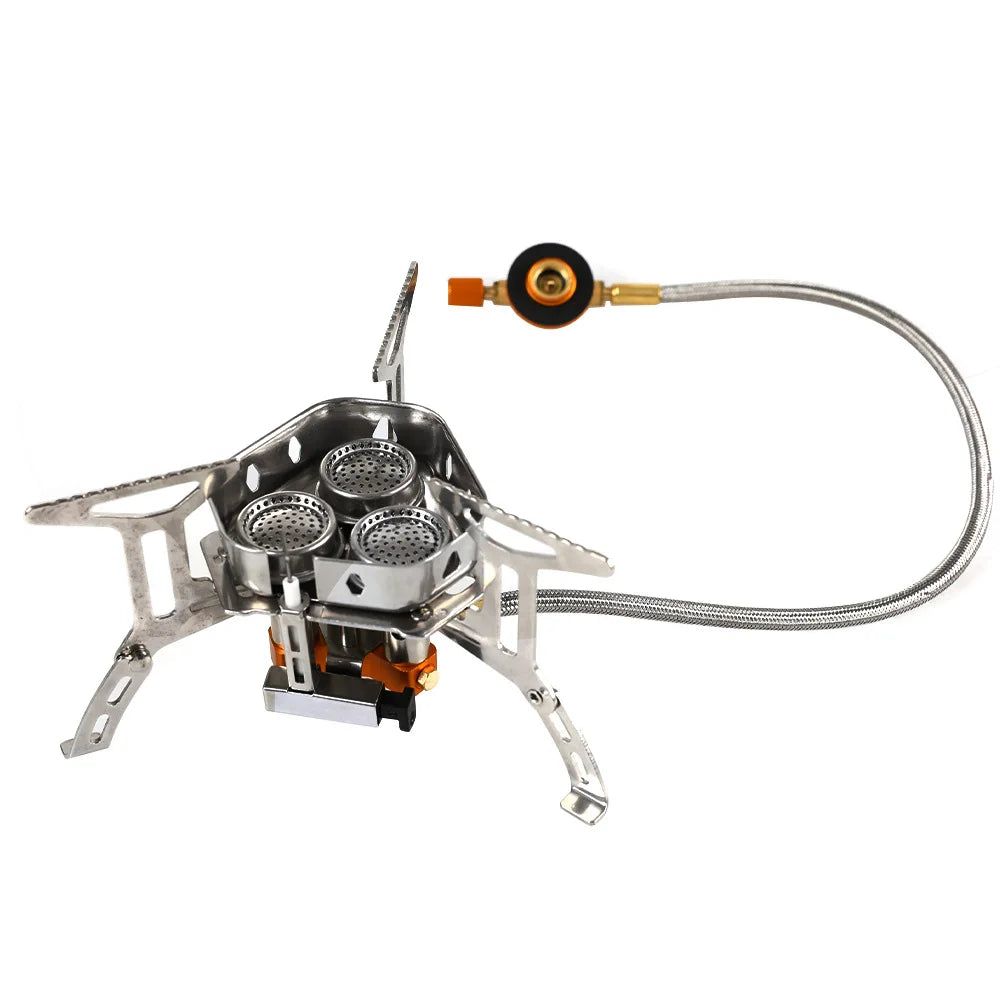 Camping Tourist Burner Big Power Gas Stove Cookware Portable Furnace Picnic Barbecue Tourism Supplies Outdoor recreation