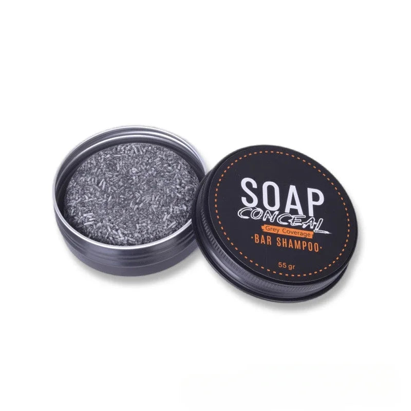 50g Black Hair Soap Hair Darkening Soap Shampoo Bar Fast Effective Repair Gray White Color Dye Hair Body Natural Org