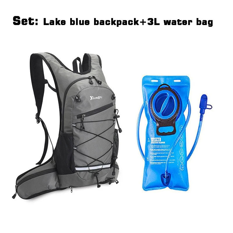Outdoor Sports Water Bag Set 3Liters Inner Bladder Backpack Water Bag Rucksack Waterbag Knapsack with Suction Nozzle Water Pipe