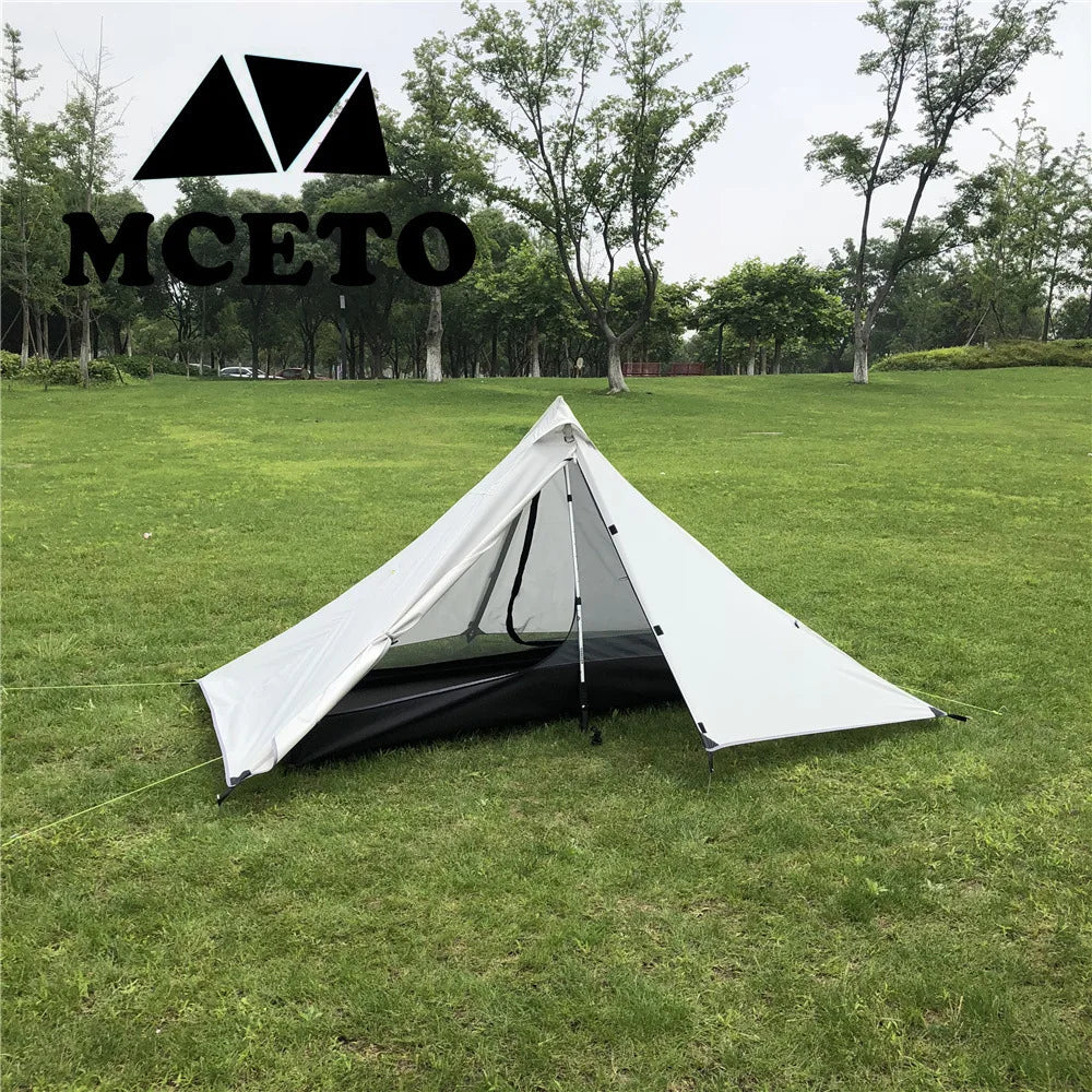Single Person Ultralight Camping Tent Separated Dual Layer Outdoor Mesh Tent One Room One Hall 4 Season Tent for Beach Travel