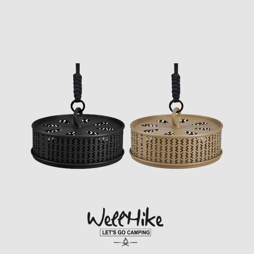 WELLHIKE Hollow Mosquitoes Coil Tray with Cover Repellent Incense Box Coil Burner Ultralight Gadgets for Outdoor Camping Hiking