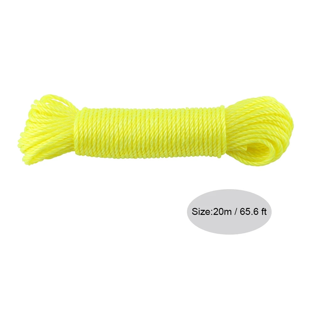 20m Nylon Rope Lines Cord Clothesline Garden Camping Outdoors Garden Long Drying Clothes Hangers Washing Lines Cord Clothesline