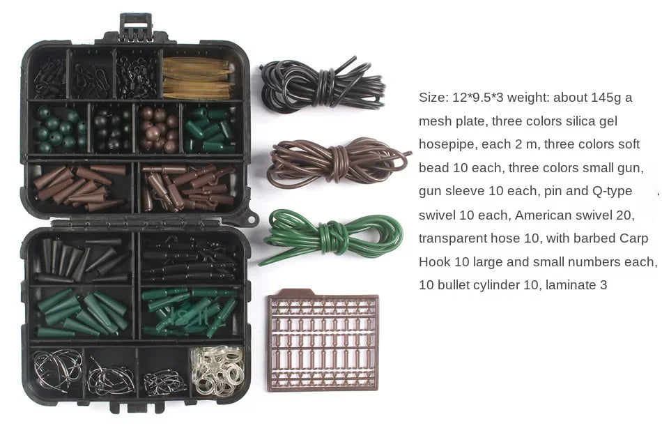 Articulos De Pesca Carp Fishing Tackle Kit Anti Tangle Sleeves Hook Stop Beads Swivels All for Fishing Goods Accessories