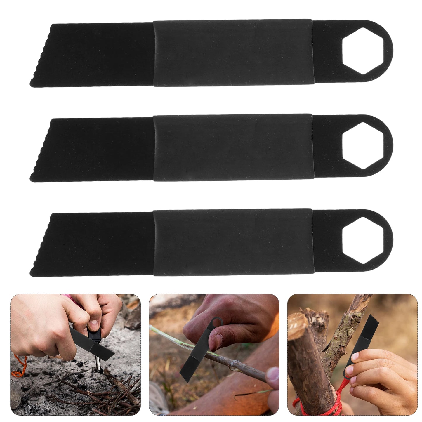 10Pcs Fire Starter Survival Scrapers Steel Flint Camping Gear Outdoor Accessories Magnesium Rods Striker Emergency Safety