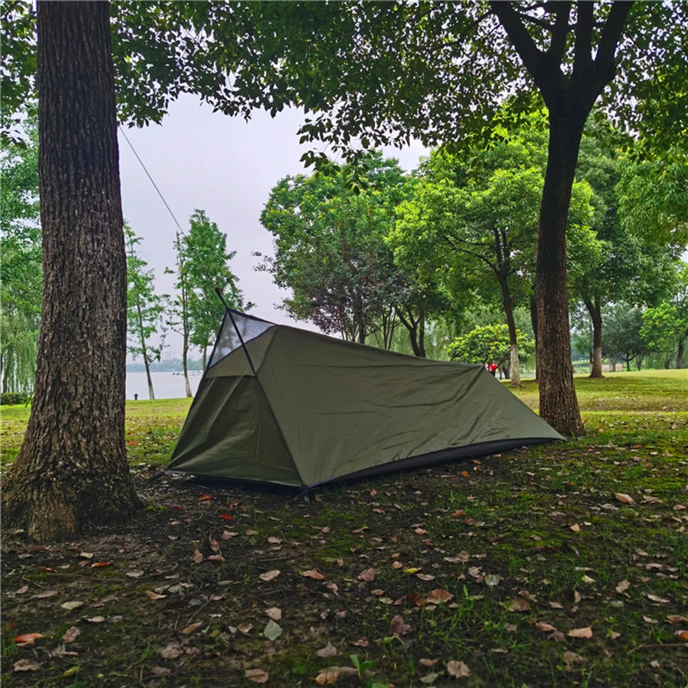 Backpacking Tent Outdoor Camping Sleeping Bag Tent Lightweight Single Person Tent with Mosquito Net