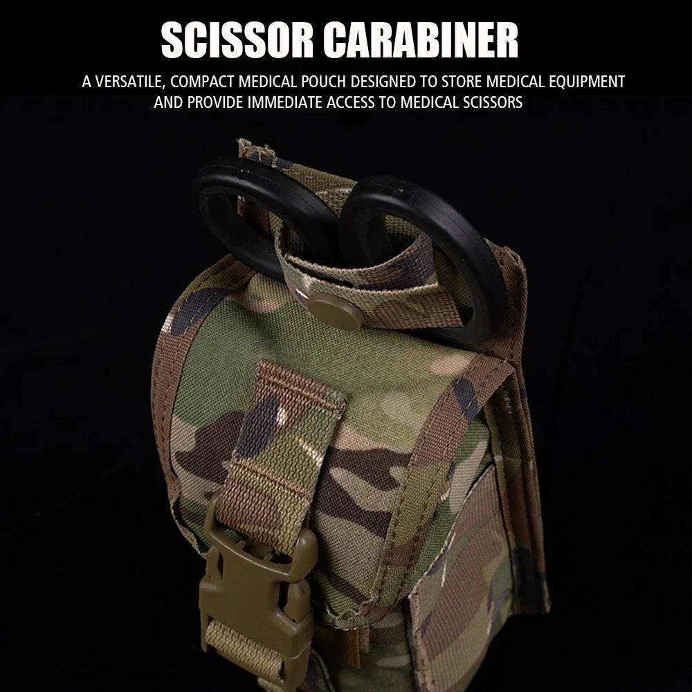 Outdoor Molle Pouch Emergency First Aid Kit MOLLE Clip Trauma Shears Tourniquet Holder IFAK Pouch Security Survival Gear