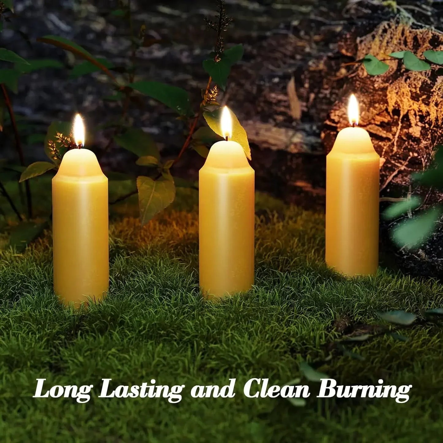 6-20PCS Beeswax Candles Emergency Candles Smokeless Handmade Pillar Candles Wax Candles for UCO Camping Outdoor Emergency