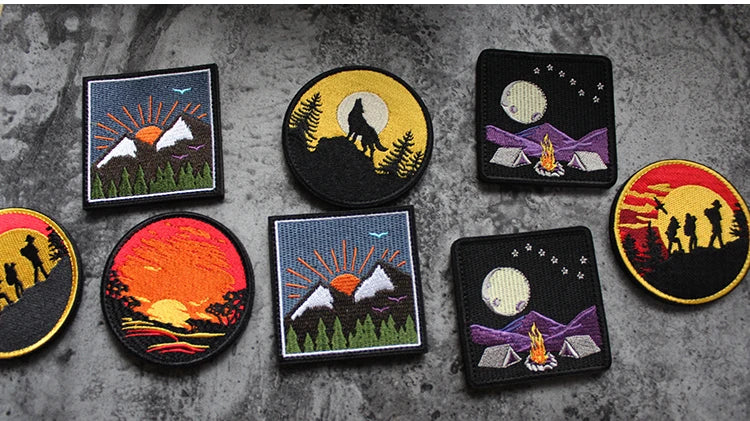 3D Embroidery Creative Gold Coins and Stereo Eagles Armband No Signal Woven With Hook Loop For Backpack Clothing Custom Patch