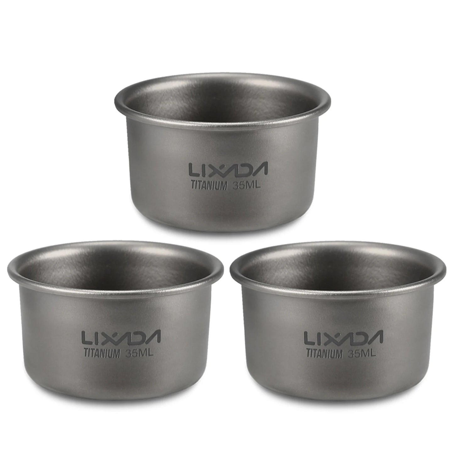 1/3pcs Lixada 35ml Mini Titanium Tea Cup Home Office Outdoor Camping Hiking Coffee Tea Cup Mug 8g