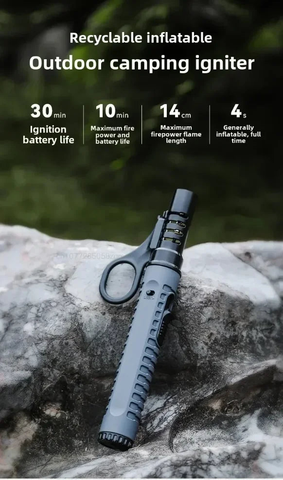2025 New Flamethrower Inflatable 1300° Outdoor Camping Ignition Portable Lighting Gun Stove Accessories Camping Barbecue Tool