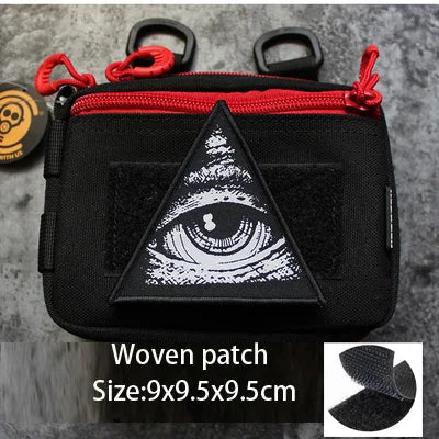 3D Embroidery Creative Gold Coins and Stereo Eagles Armband No Signal Woven With Hook Loop For Backpack Clothing Custom Patch