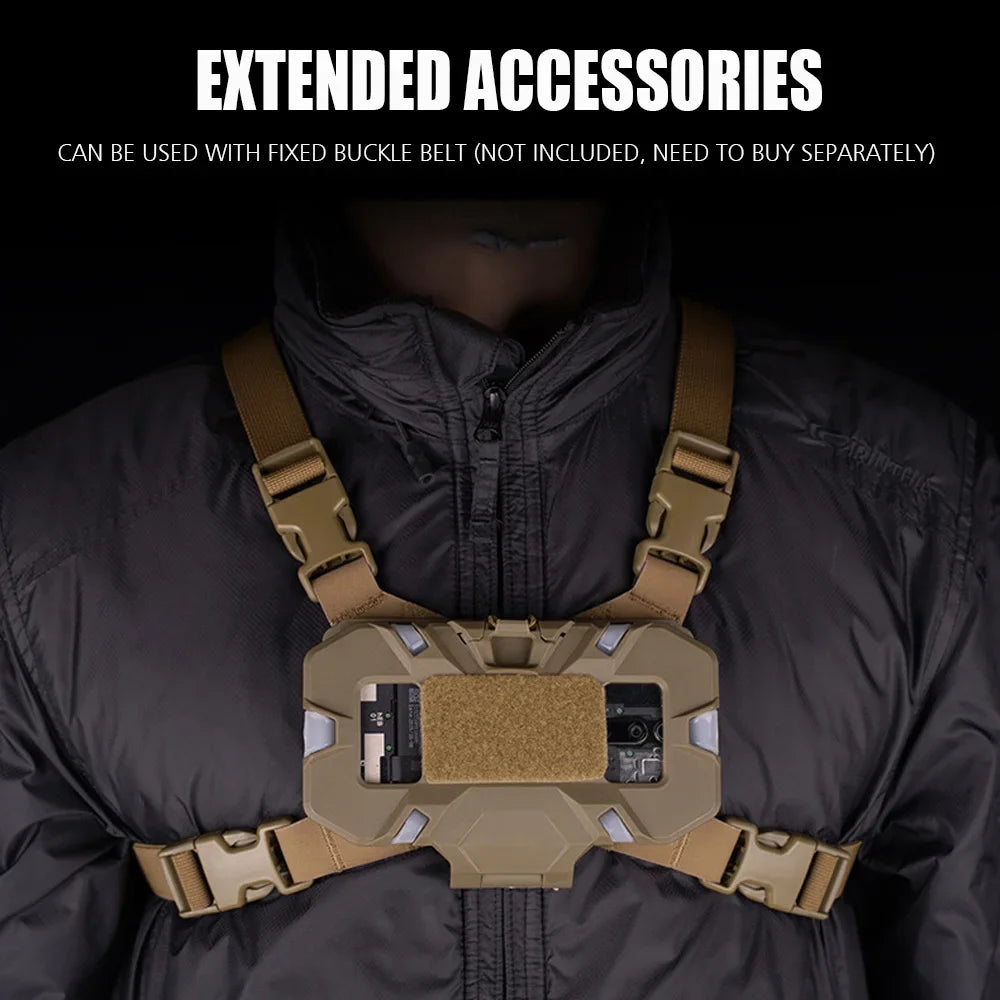 Tactics Cell Phone Holder Admin Pouch Map Navigation Pouch Molle Hunting Vest Chest Accessories Fold Smartphone Pouch