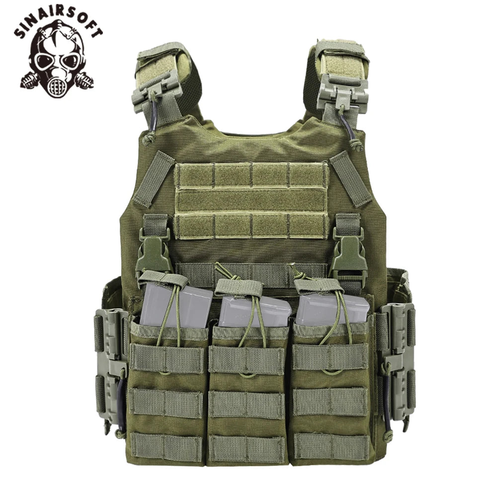 New Tatctical Hunting Vest Combat Carrier Molle Magazine Pouch Quick Release Comfort Lightweight Utility Cummerbund Paintball