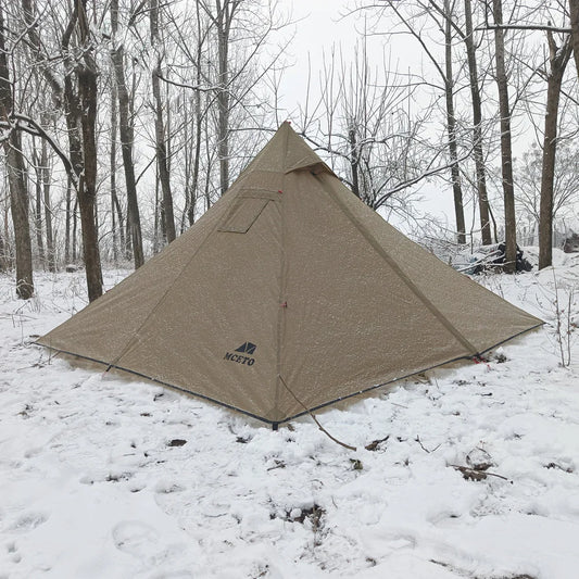 Outdoor 2 People Ultralight Mountain Gear with 2 Door Spire Tent Waterproof Camping tourist with Chimney Hole Hot Tent Camp