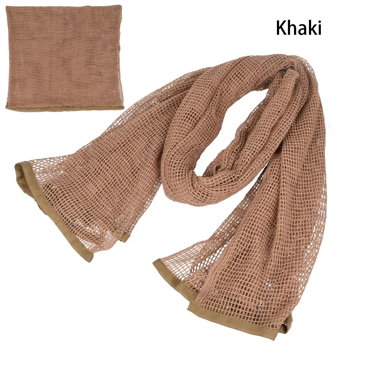Camouflage Netting Scarf Sniper Veil Camo Mesh Face Scarf Veil Shemagh Head Wrap for Outdoor Camping Hiking Hunting Shooting