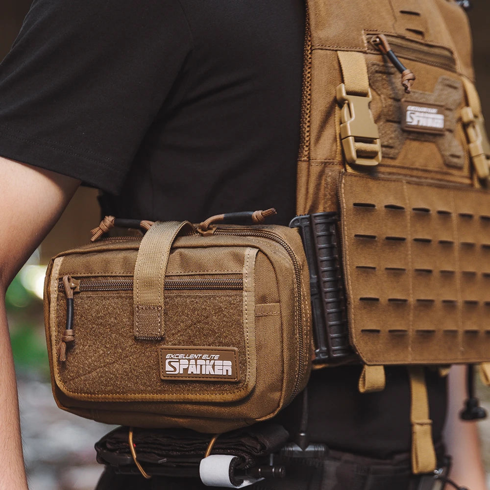 EDC Tactical Bag Waist Pack Hunting Vest Emergency Tools Pack Outdoor Tool Accessories Kit Camping Survival Pouch