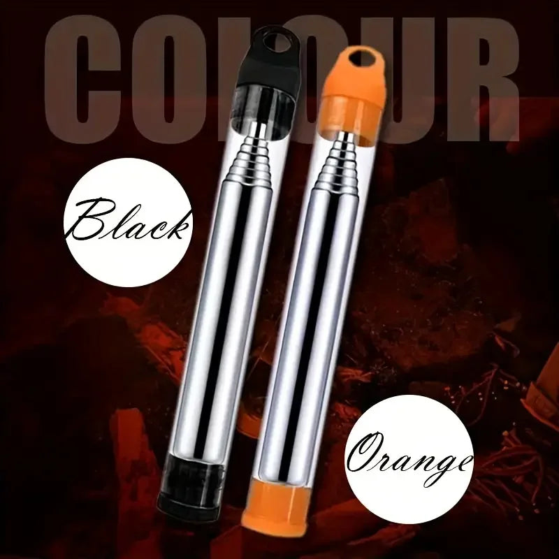 PSKOOK Blow Fire Tube Portable Pocket Bellow, Outdoor Survival Tool, Fire Blowing Pipe for Cooking Picnic BBQ