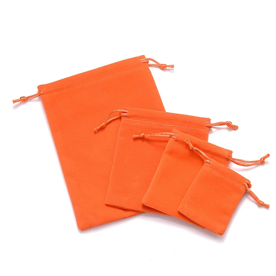10Pcs/Lot Drawstring Velvet Sachet 5x7/7x9/10x12/13x18cm Pouches Small Size Jewelry Gift Display Packing Bags Can Customized