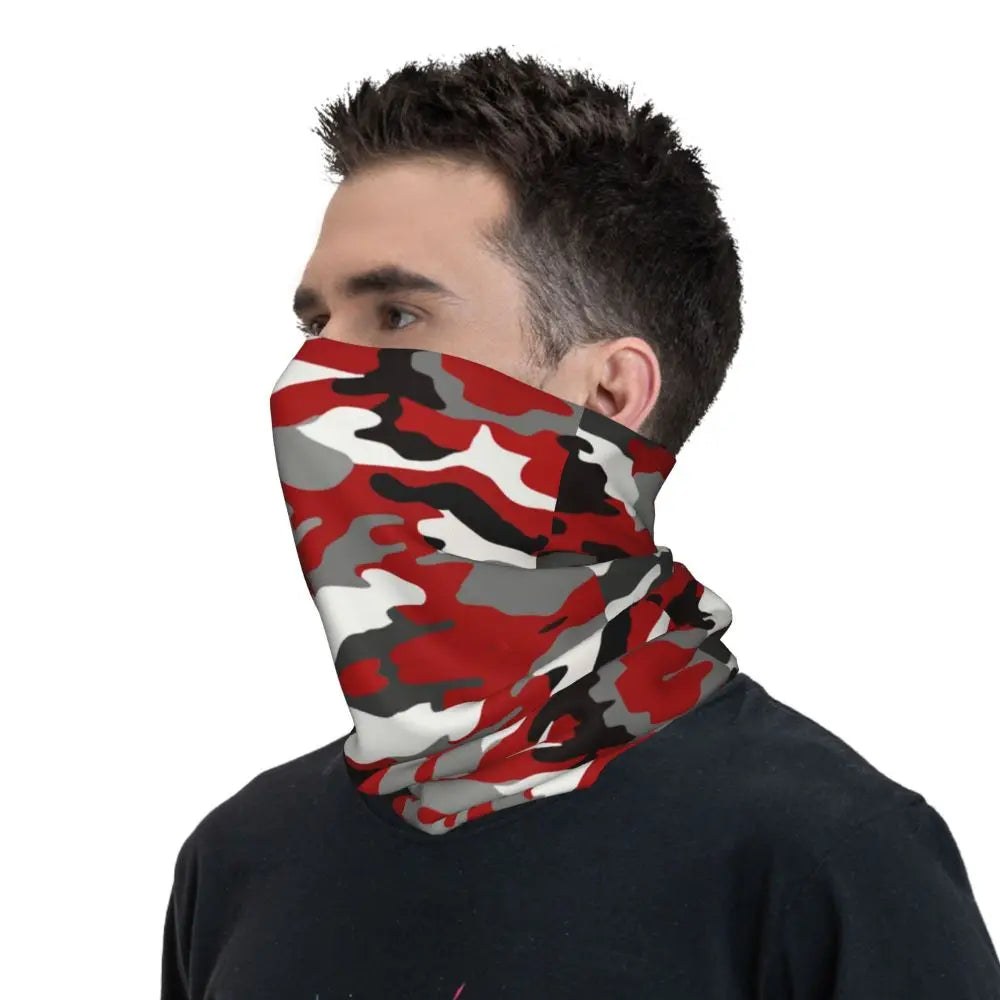 Custom Flecktarn Camo Bandana Neck Gaiter Windproof Face Scarf Cover Men Women Woodland Camouflage Headwear Tube Balaclava
