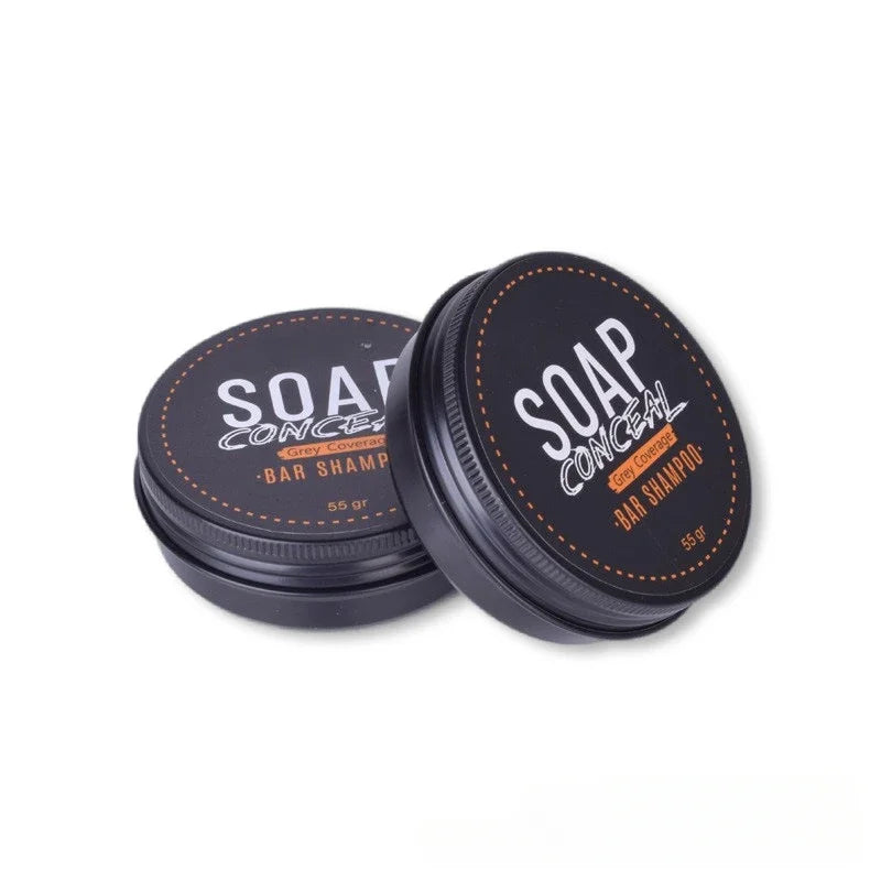 50g Black Hair Soap Hair Darkening Soap Shampoo Bar Fast Effective Repair Gray White Color Dye Hair Body Natural Org