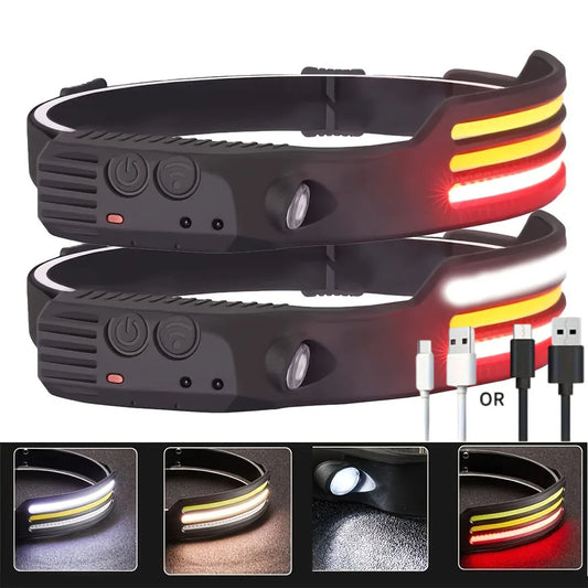 High Power LED Headlamp Rechargeable COB XPE Induction Head Torch Lights