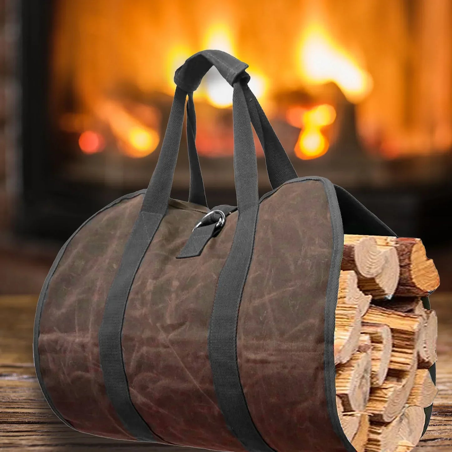 Tote Firewood Storage Bag Supplies Supersized Canvas Firewood Carrier Log Carrying Bag Handbags Wood for Log Carrier Fireplace