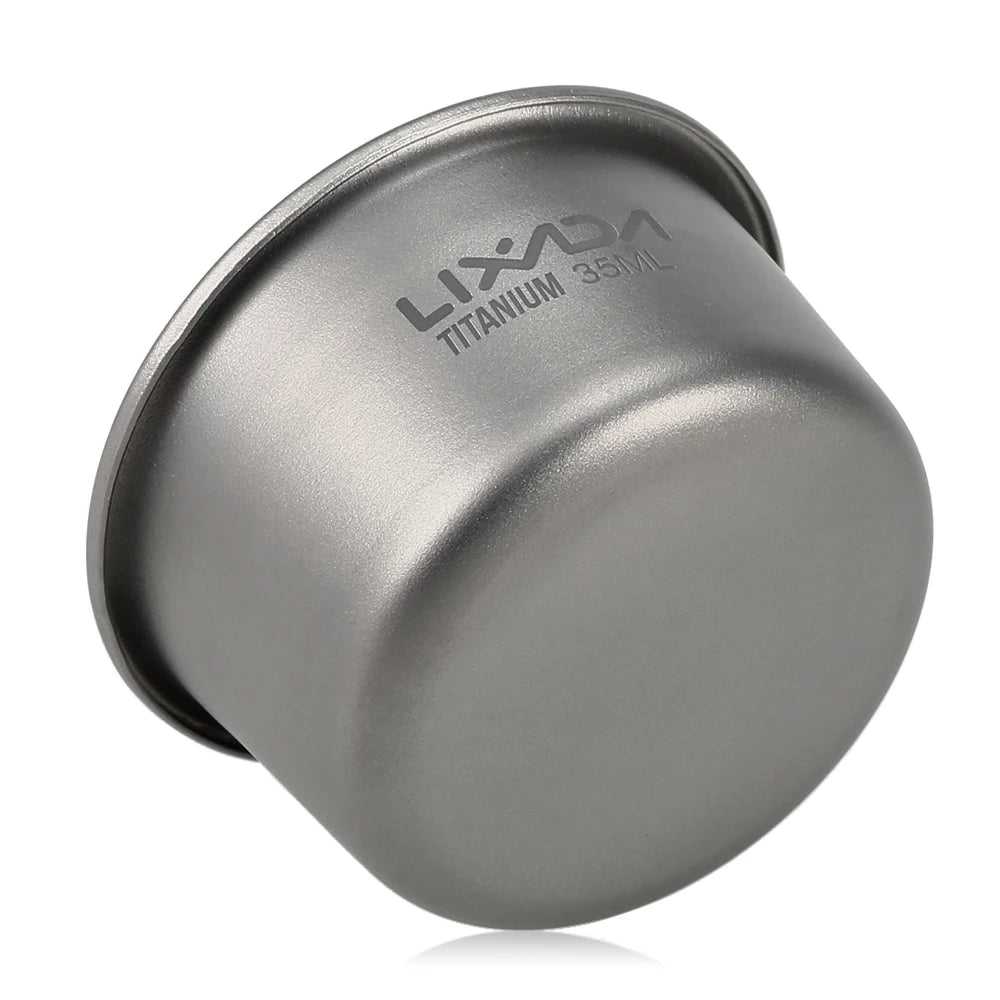 1/3pcs Lixada 35ml Mini Titanium Tea Cup Home Office Outdoor Camping Hiking Coffee Tea Cup Mug 8g