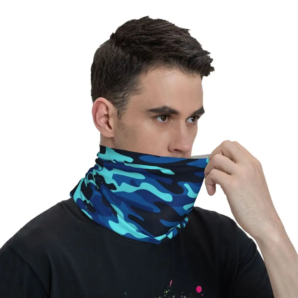 Custom Flecktarn Camo Bandana Neck Gaiter Windproof Face Scarf Cover Men Women Woodland Camouflage Headwear Tube Balaclava
