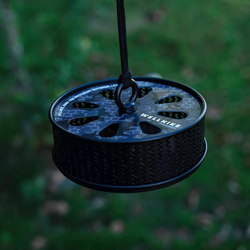 WELLHIKE Hollow Mosquitoes Coil Tray with Cover Repellent Incense Box Coil Burner Ultralight Gadgets for Outdoor Camping Hiking