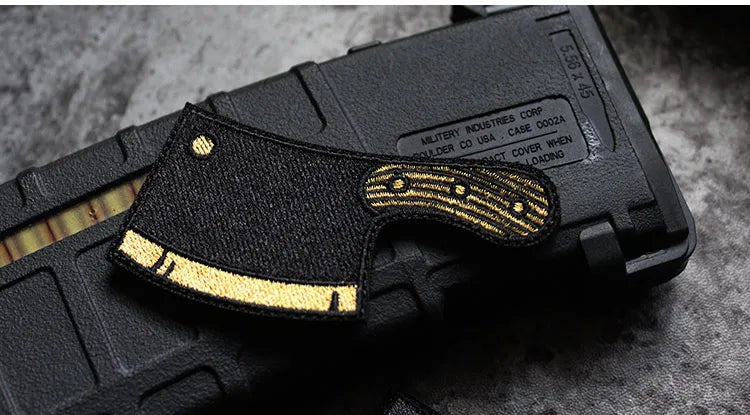 3D Embroidery Creative Gold Coins and Stereo Eagles Armband No Signal Woven With Hook Loop For Backpack Clothing Custom Patch