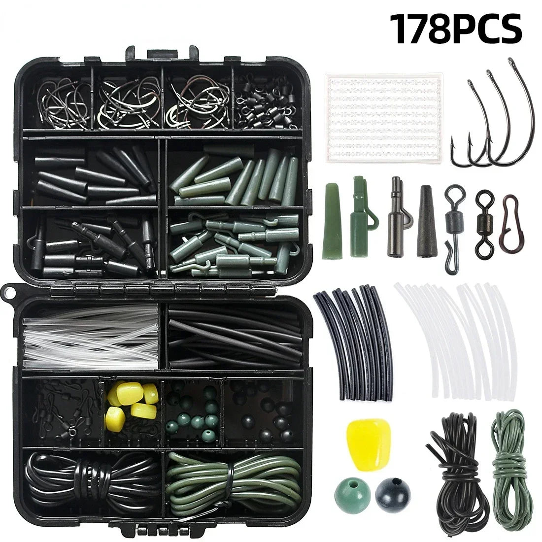 Articulos De Pesca Carp Fishing Tackle Kit Anti Tangle Sleeves Hook Stop Beads Swivels All for Fishing Goods Accessories