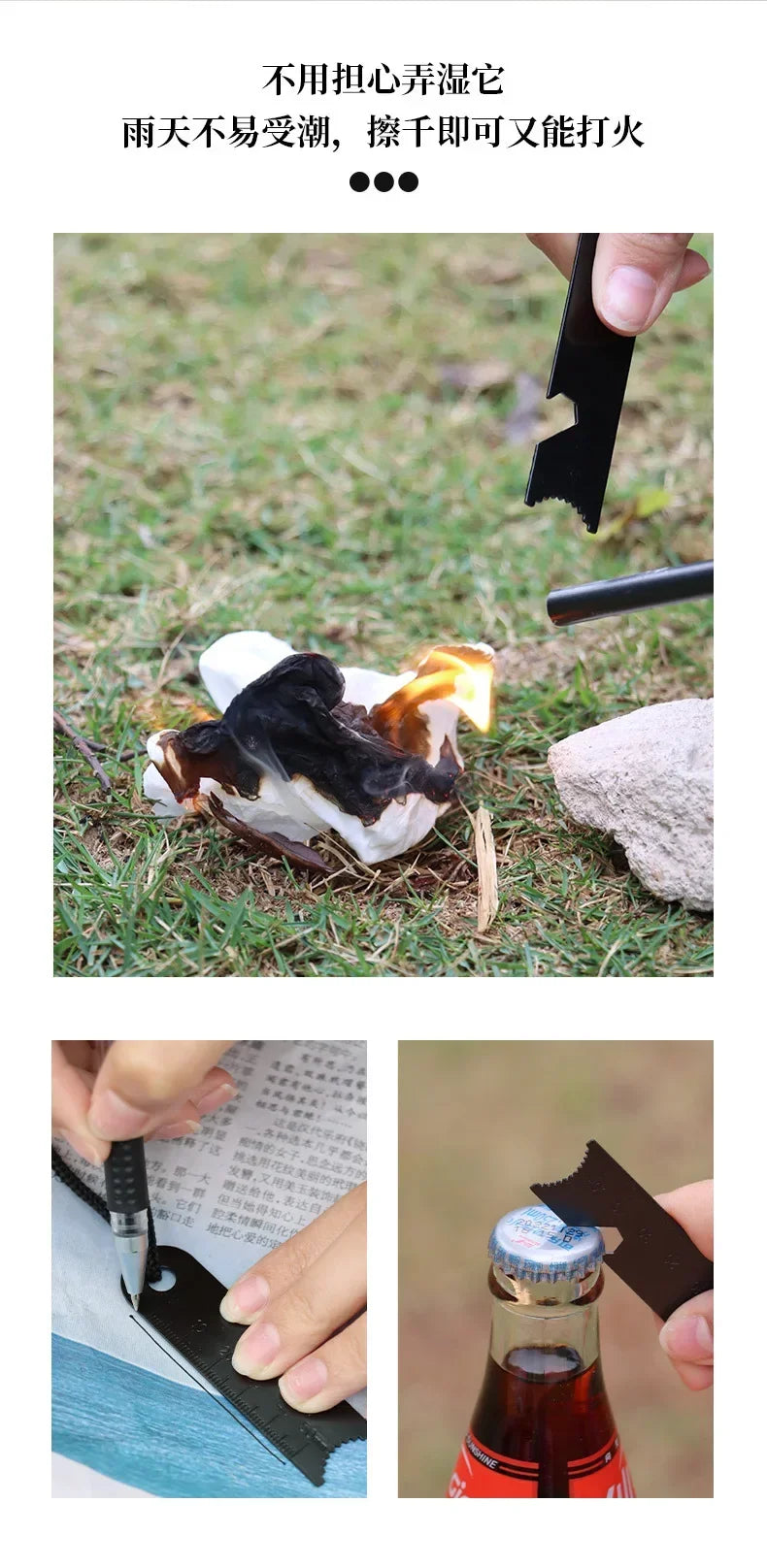 TitanSpark™ Bear Grylls Survival Fire Starter - Magnesium Flint Rod, Portable Emergency Firesteel Kit Lighters Smoking for Camping Hiking