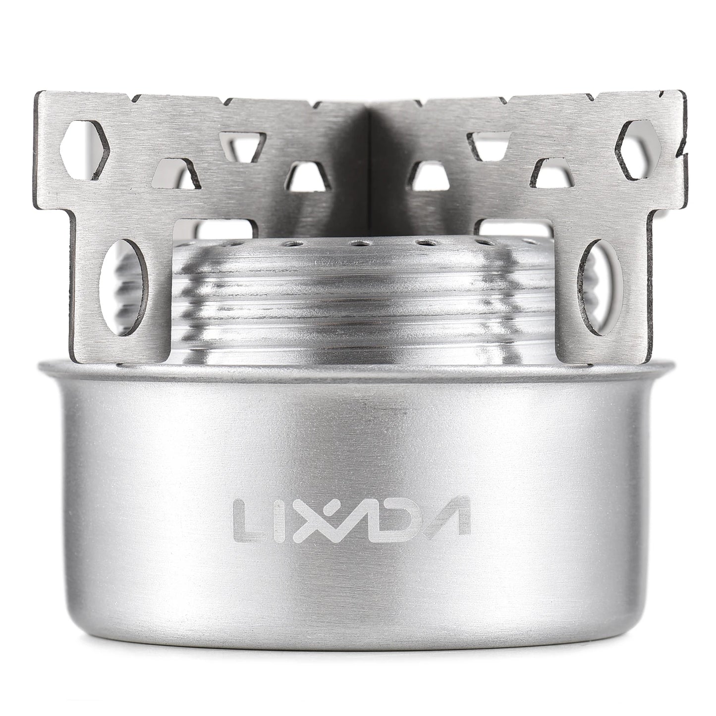 Portable Mini Aluminum Alloy Alcohol Stove with Lid and Cross Stand Outdoor Camping Hiking Backpacking