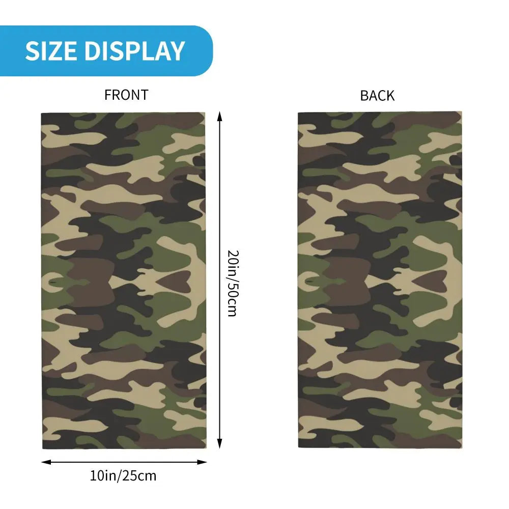 Custom Flecktarn Camo Bandana Neck Gaiter Windproof Face Scarf Cover Men Women Woodland Camouflage Headwear Tube Balaclava