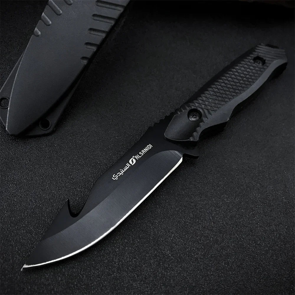 Heavy Duty Saudi Arabia Fixed Blade Knife Military Tactical Knife D2 Steel Blade Sandalwood Handle Outdoor Camping Hunting Tool