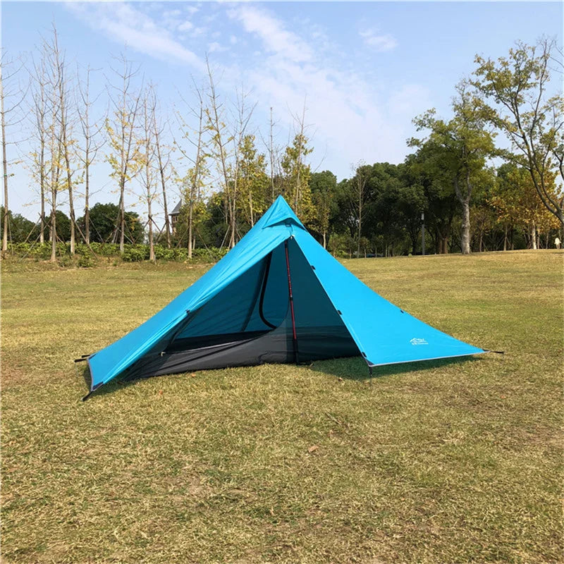 Single Person Ultralight Camping Tent Separated Dual Layer Outdoor Mesh Tent One Room One Hall 4 Season Tent for Beach Travel
